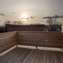 upper level outdoor wood deck area